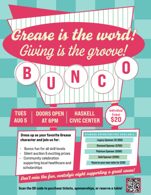 Haskell County Hospital Foundation – 5th Annual Bunco Night